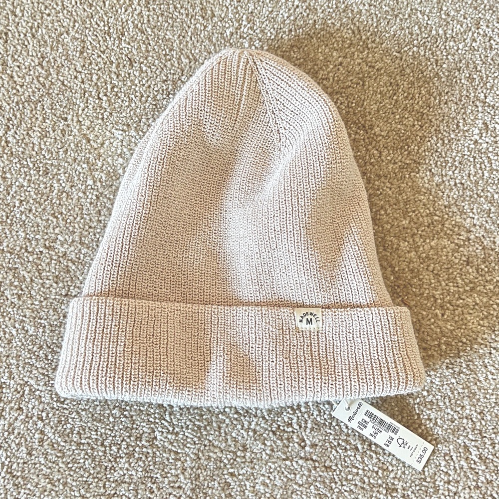 NWT Madewell beanie beige 🌱 new!